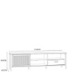 Forte Тумба під телевізор 180 см Jytana, дуб Mauvella/чорний, JTNT133L-M635 - Home Club, зображення 9