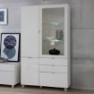 Forte Витрина 110 см Poole, белый / стекло белого цвета Optiwhite, ENJV721-C605 - Home Club