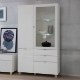 Forte Вітрина 110 см Poole, біла / скло біле Optiwhite, ENJV721-C605 - Home Club
