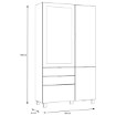 Forte Витрина 110 см Poole, белый / стекло белого цвета Optiwhite, ENJV721-C605 - Home Club, изображение 8