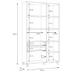 Forte Витрина 110 см Poole, белый / стекло белого цвета Optiwhite, ENJV721-C605 - Home Club, изображение 9