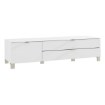 Forte Шкафчик 165 см Poole, белый / стекло белого цвета Optiwhite, ENJT121-C605 - Home Club