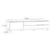 Forte Шкафчик 165 см Poole, белый / стекло белого цвета Optiwhite, ENJT121-C605 - Home Club, изображение 2