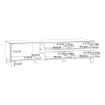 Forte Шкафчик 165 см Poole, белый / стекло белого цвета Optiwhite, ENJT121-C605 - Home Club, изображение 3