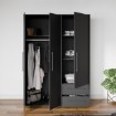 Forte Шафа 145 см Jupiter, чорна, MKSS833-Z13 - Home Club, зображення 2