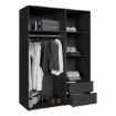 Forte Шафа 145 см Jupiter, чорна, MKSS833-Z13 - Home Club, зображення 7