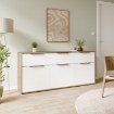 Forte Комода 185 см Orkney, дуб «Маувелла» / білий глянцевий, OKYK232-Q344 - Home Club