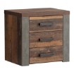 Forte Приліжкова тумба 60 см із шухлядами Nelleke Old – Wood Vintage/Бетон, NLKK012-C546 - Home Club