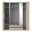 Forte Шафа з дзеркалом і шухлядами 200 см Cadixo Дуб Сонома, CDXS84S-D30 - Home Club, зображення 3