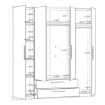 Forte Шафа з дзеркалом і шухлядами 200 см Cadixo Дуб Сонома, CDXS84S-D30 - Home Club, зображення 7