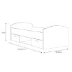 Forte Подростковая кровать в скандинавском стиле с ящиками, 90x200 см, Winnie, WNL09-C830 - Home Club, изображение 7