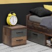 Forte Приліжкова тумба 40 см з шухлядами Winnie Old – Wood Vintage/Бетон, WNK08-C754 - Home Club