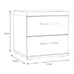 Forte Приліжкова тумба 40 см з шухлядами Winnie Old – Wood Vintage/Бетон, WNK08-C754 - Home Club, зображення 7