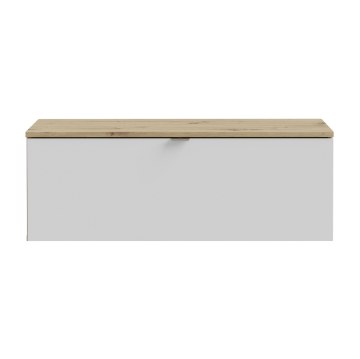 Forte Настенный шкаф для телевизора 100 см Libertad, дуб Artisan/белый, LBTT111-M956 - Home Club