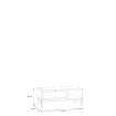 Forte Кавовий столик із шухлядою та ліпниною 110x60 см Penkridge Secret Grey/Шляхетний дуб, CFTT5175L-M848 - Home Club, зображення 7