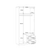 Forte Шкаф шириной 80 см с ящиками Niko, дуб «Сонома», NIKS81-D30F - Home Club, изображение 7