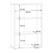 Forte Низька відкрита шафа, біла, T2KR40-120 - Home Club, зображення 5