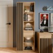 Forte Стелаж 75 см Arank, дуб «Маувелла»/чорний, AXKR821L-M635 - Home Club, зображення 2