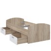 Forte Подростковая кровать с ящиками 90x200 см Winnie, дуб «Сонома»/белый, WNL09-Q36 - Home Club, изображение 3