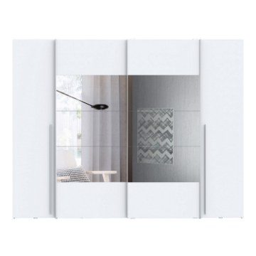 Forte Шафа з дзеркалом 270 см Narago, біла, RXGS82511-120 - Home Club