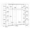 Forte Шкаф с зеркалом 270 см Narago, белый, RXGS82511-120 - Home Club, изображение 7