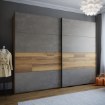 Forte Шафа 270 см Ricciano «Бетон» темно-сірий/дуб з дошками, RCQS12411-C692 - Home Club