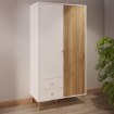 Forte Шафа 105 см Harllson Білий/Дуб Mauvella, HLTS721LEC-M793 - Home Club