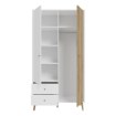 Forte Шафа 105 см Harllson Білий/Дуб Mauvella, HLTS721LEC-M793 - Home Club, зображення 3
