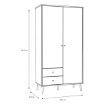 Forte Шафа 105 см Harllson Білий/Дуб Mauvella, HLTS721LEC-M793 - Home Club, зображення 6