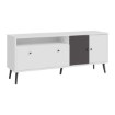 Forte Шафа 160 см Harllson, білий/Uni Wolfram, сірий, HLTT231REC-M806 - Home Club, зображення 4