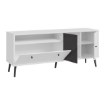 Forte Шафа 160 см Harllson, білий/Uni Wolfram, сірий, HLTT231REC-M806 - Home Club, зображення 5