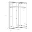 Forte Шафа 150 см Sophistispace Білий / Білий глянцевий, SSQS72411-C04 - Home Club, зображення 8