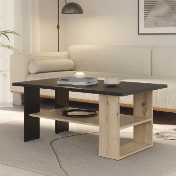 Forte Столик 110 см Coffee Tables «Дуб Artisan»/«Чёрный», CFTT5210-M922 - Home Club