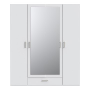 Forte Шкаф с зеркалом 180 см с ящиком Econobox 2, белый, ECBS944-120 - Home Club