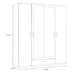 Forte Шафа з дзеркалом 180 см із шухлядою Econobox 2, біла, ECBS944-120 - Home Club, зображення 5