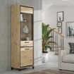 Forte Узкая витрина шириной 65 см Trondheim, дуб Artisan/черный дуб, TDHV712-C773 - Home Club, изображение 2