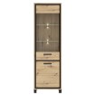 Forte Узкая витрина шириной 65 см Trondheim, дуб Artisan/черный дуб, TDHV712-C773 - Home Club, изображение 3