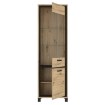 Forte Узкая витрина шириной 65 см Trondheim, дуб Artisan/черный дуб, TDHV712-C773 - Home Club, изображение 5