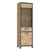 Forte Узкая витрина шириной 65 см Trondheim, дуб Artisan/черный дуб, TDHV712-C773 - Home Club, изображение 7