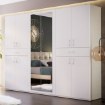 Forte Шафа з дзеркалом і шухлядами 270 см Serenade, біла, SNES931-120 - Home Club