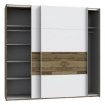 Forte Розсувна шафа 270 см Modern Way Дуб Клепковий/Білий, RCQS12411-C811 - Home Club, зображення 3
