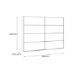 Forte Розсувна шафа 270 см Modern Way Дуб Клепковий/Білий, RCQS12411-C811 - Home Club, зображення 4