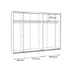 Forte Розсувна шафа 270 см Modern Way Дуб Клепковий/Білий, RCQS12411-C811 - Home Club, зображення 5