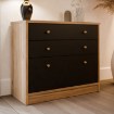 Forte Комода 90 см Baderna, дуб Mauvella / чорний, WQNK215-M715 - Home Club