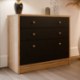 Forte Комод 90 см Baderna, дуб Mauvella / чёрный, WQNK215-M715 - Home Club