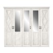 Forte Большой шкаф с зеркалом, 255 см, Kashmir, белая сосна, KSMS955S3-D43 - Home Club, изображение 2