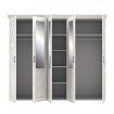 Forte Большой шкаф с зеркалом, 255 см, Kashmir, белая сосна, KSMS955S3-D43 - Home Club, изображение 3