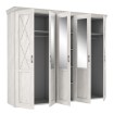 Forte Большой шкаф с зеркалом, 255 см, Kashmir, белая сосна, KSMS955S3-D43 - Home Club, изображение 5
