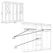 Forte Большой шкаф с зеркалом, 255 см, Kashmir, белая сосна, KSMS955S3-D43 - Home Club, изображение 7