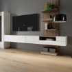 Forte Настенный шкаф для телевизора, 270 см, Lewisville, Secret Grey/Дуб Валенсия, LWSTH131-M829 - Home Club